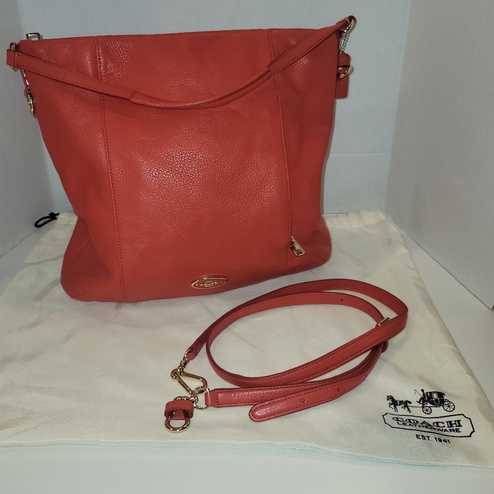 EUC Coach Isabelle 2-way Shoulder Bag - Orange